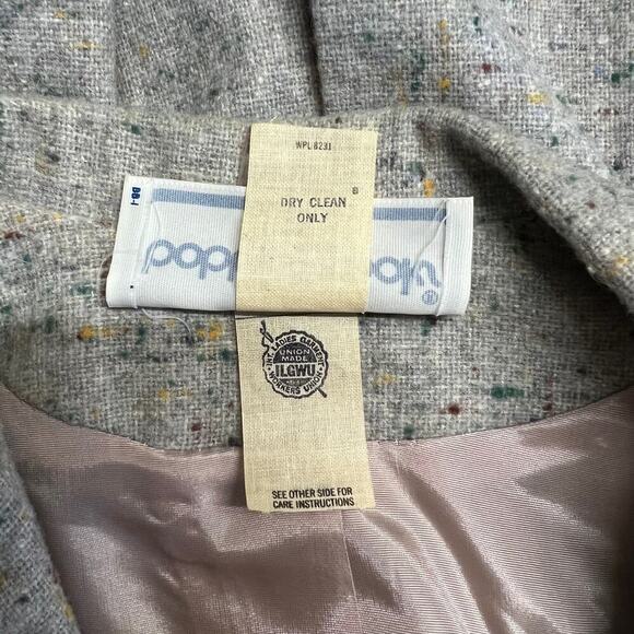 Vintage Bobbie Brooks Gray Union Made Blazer Size 9 - Picture 5 of 6